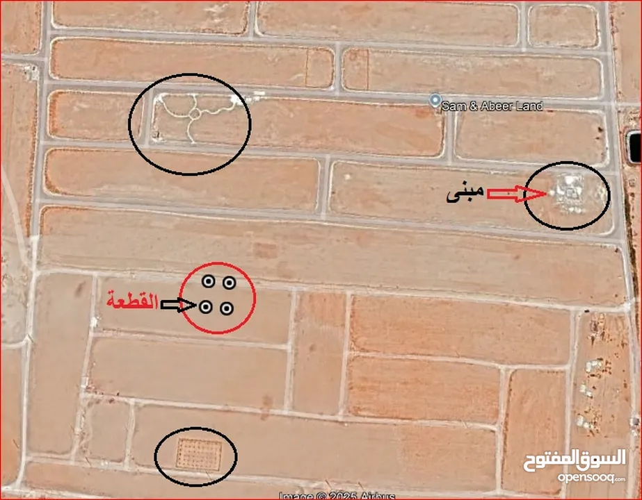 ارض في جنوب عمان – الطنيب -السكة الغربي  المساحة 503 م2