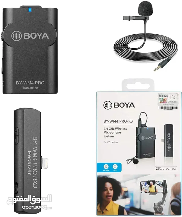 Boya Wireless By-WM4pro k3 مايكرفون ويرلس من بويا 