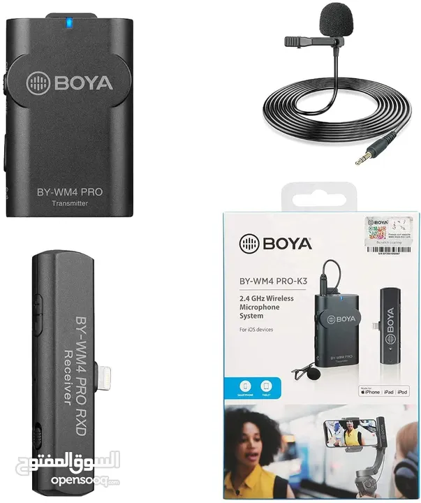 Boya Wireless By-WM4pro k3 مايكرفون ويرلس من بويا