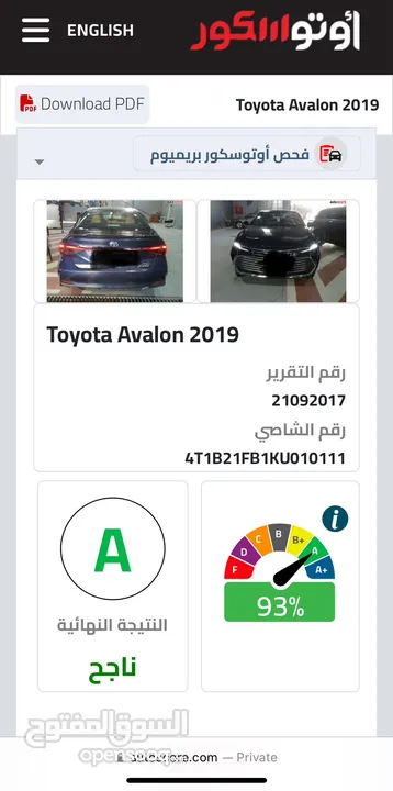 تويوتا افالون 2019 للبيع