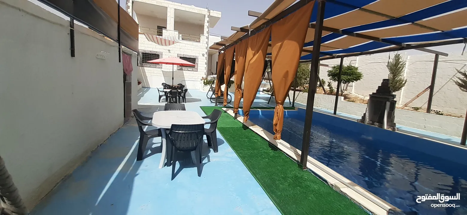 شاليه ومزرعة الجمل  مادبا - خربة المخيط - غرب الجامعة الالمانية .............................