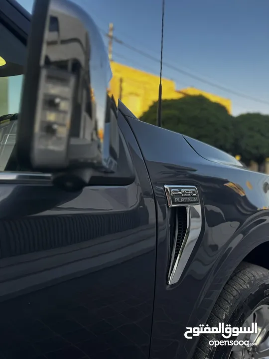 ford f150 platinum 2022 hybrid 3500 cc powerboost  بلاتينيوم لون كحلي و داخلية مميزة لون كاميل