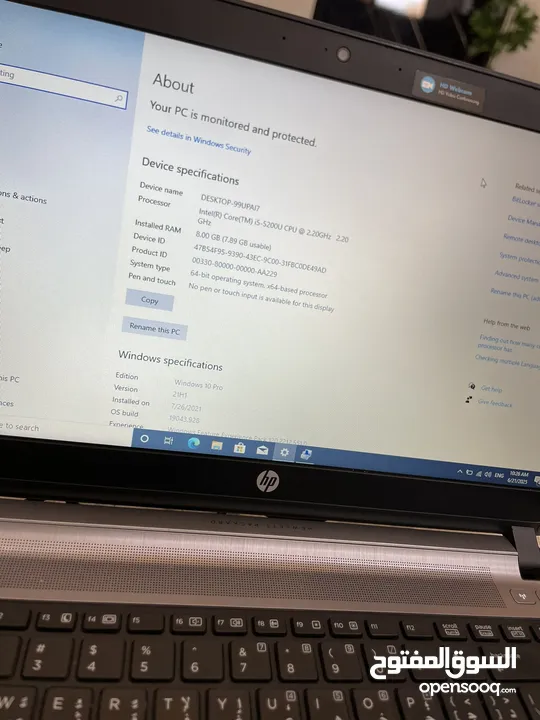لابتوب معدن HP قوي Core i5بحالة لجديد   كامل مكمل وأنيق مع عدة هدايا