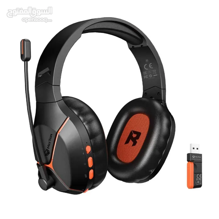 Meetion BTH011 Tri-Mode 2.4G Wireless Bluetooth & Wired Gaming Headset -White سماعات ابيض