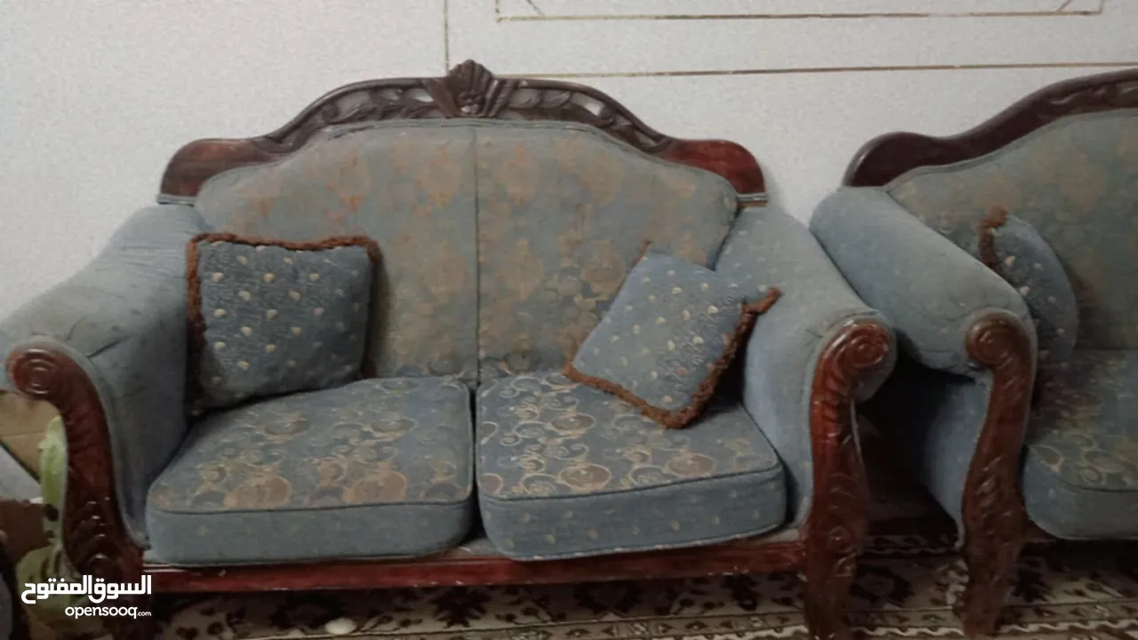 طقم كنب خشب زان8مقاعد
