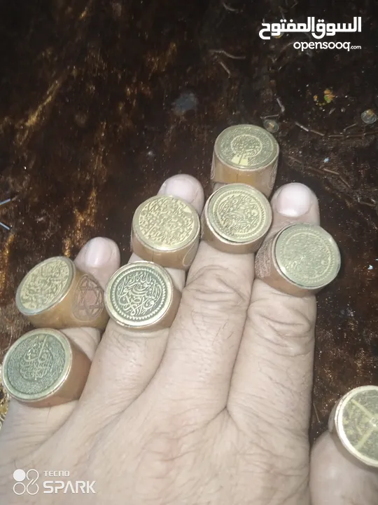 السلام عليكم خواتم نحاس قديم منقوشه  الخاتم الياقوت في زئبق من الداخل فرصه للهواه التسليم في الاردن