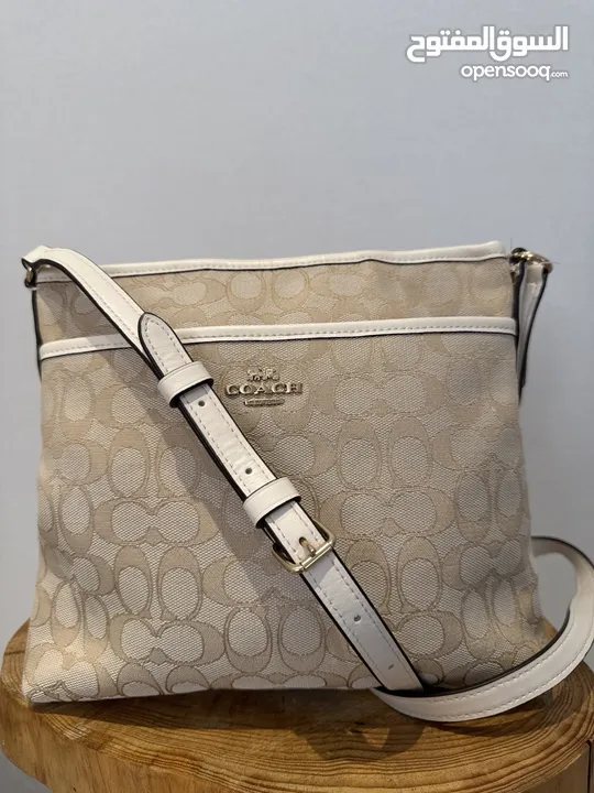 Coach signature canvas cross body bag