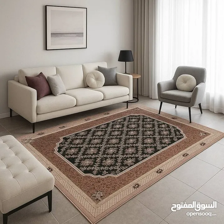 سجاد 3D مودرن مانع للانزلاق حجم كبير