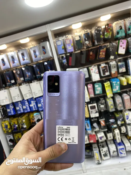 Infinix note  المساحه 128 الرام 6 مكفول سنه من الشركة