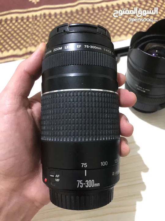 كاميرا Canon 600D مع ثلاث عدسات وشنتة