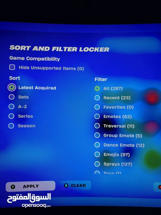 حساب فورت 70+ سكن  اكسات 100+