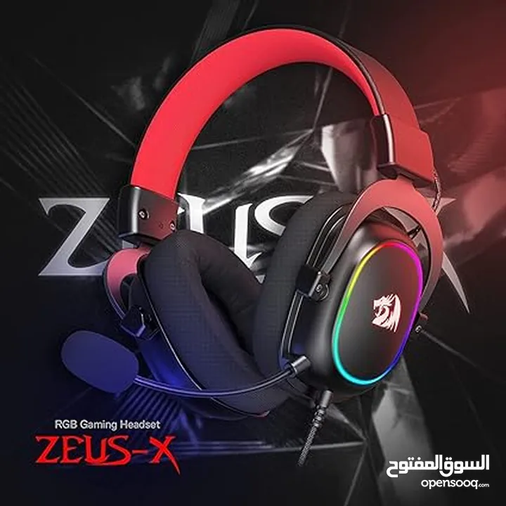 Redragon H510 Zeus-X RGB Wired Gaming Headset - 7.1 Surround Sound سماعة ريدراجون اصلية مكفولة