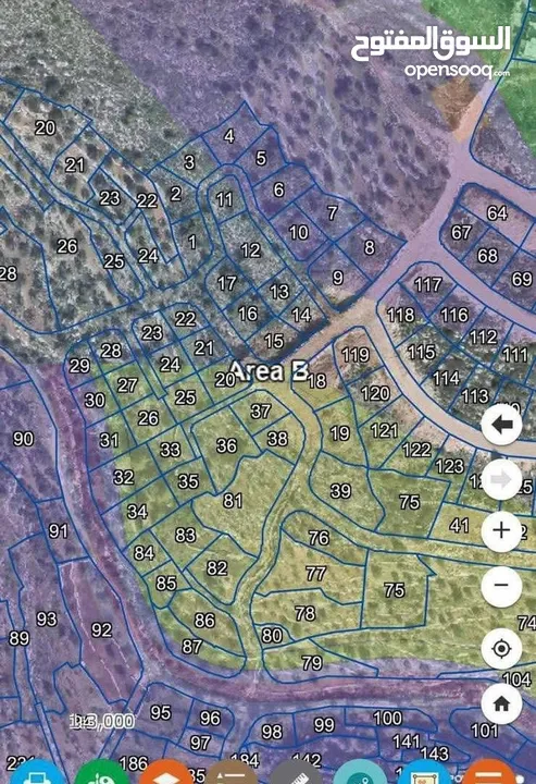 ارض زتون مساحه 520 متر