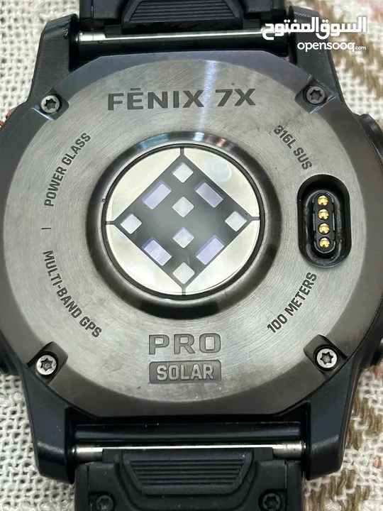Garmin Fenix 7X Pro  51 mm case size ساعة  جارمن فينكس الجيل السابع برو وليست العادية بحالة الوكالة