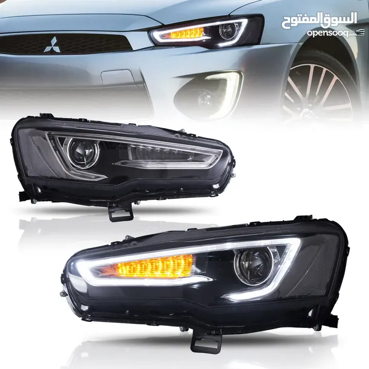 08-17 Mitsubishi Lancer 9th Gen Evo X GSR 10th Gen (CZ4A) Dual Beam Projector Headlights لانسر إيفو