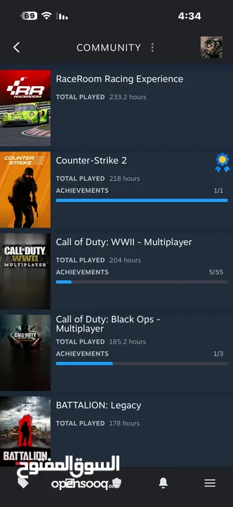 حساب ستيم للبيع