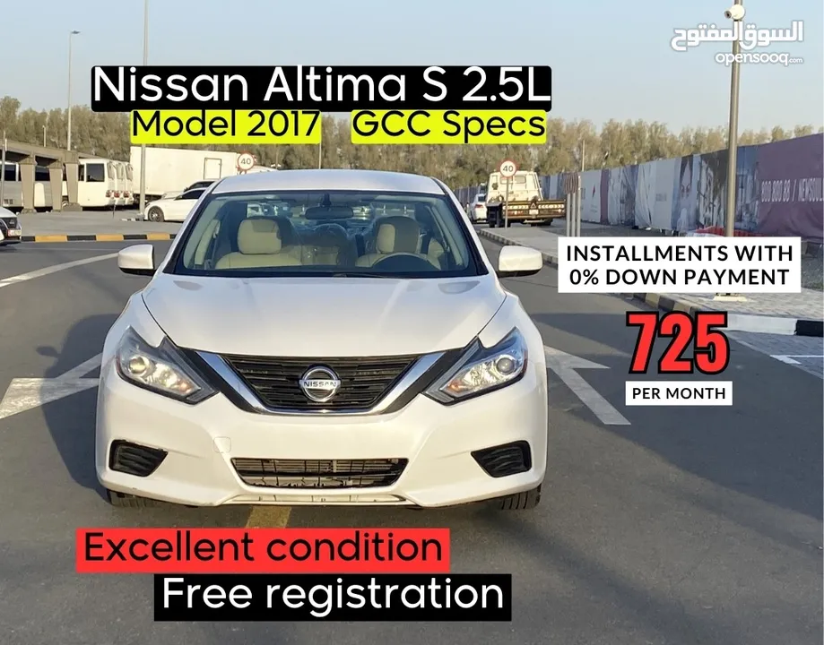 Altima S  GCC specs  2017 model  Good condition