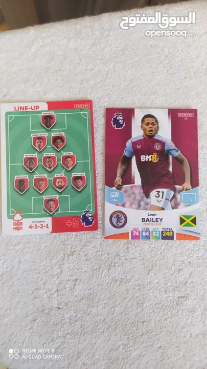 Premier league football card panini (Real) بطاقات بنيني أصلية للكرة