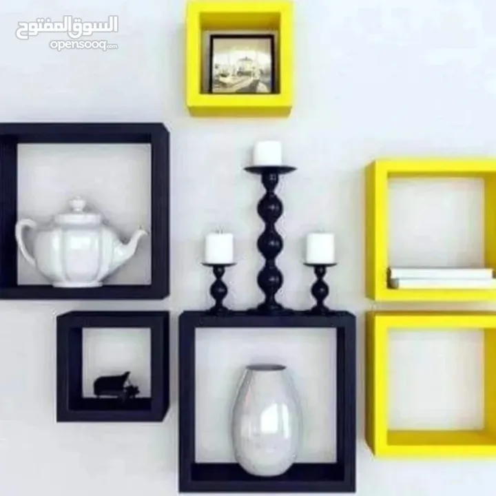 رفوف ديكورات طقم ثلاث قطع فقط5