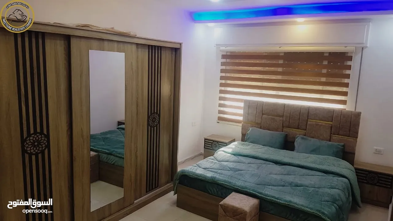 شقة مفروشة مميزة للبيع في السابع قرب جمعية خليل الرحمن طابق ثاني 93م تشطيب سوبر ديلوكس