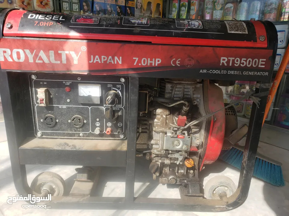 مولد كهرباء ROYALTY DIESEL رويالتي ديزل ياباني 7.0HP مستخدم نظيف