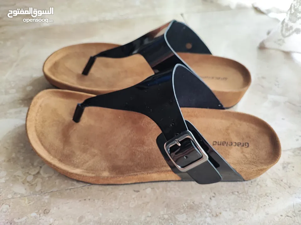 Leather summer slipper - for ladies