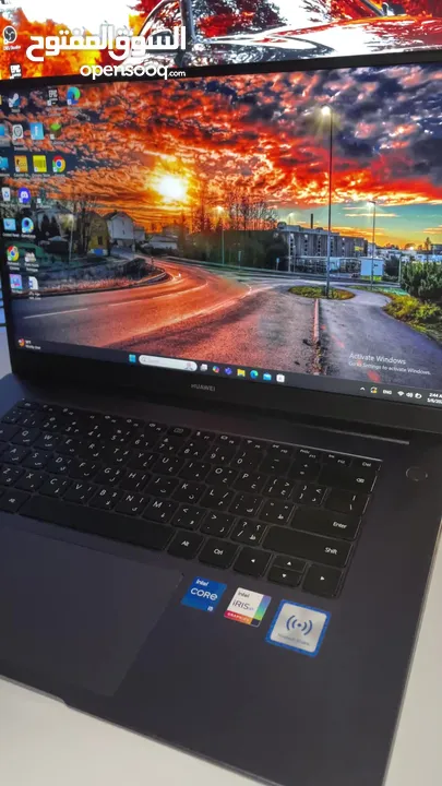 للبيع لابتوب Huawei أنيق وخفيف – معالج i5 الجيل 11 – شاشة FHD – حالة ممتازة بدل سعر 360 صار 320