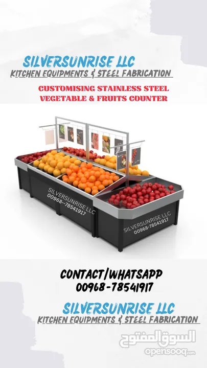 fabricating stainless steel VEG-FRUIT counter