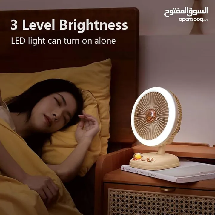 مروحه مكتب  تدفق هواء هادئ متغير السرعة، تعمل ببطارية قابلة لاعادة الشحن  عل سعر العرض استغلو الفرصه