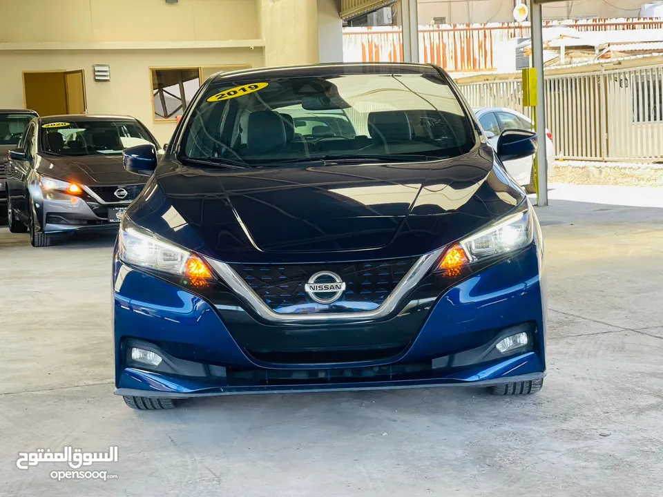 leaf 2019 60kw كحلي  فحص كامل 100%