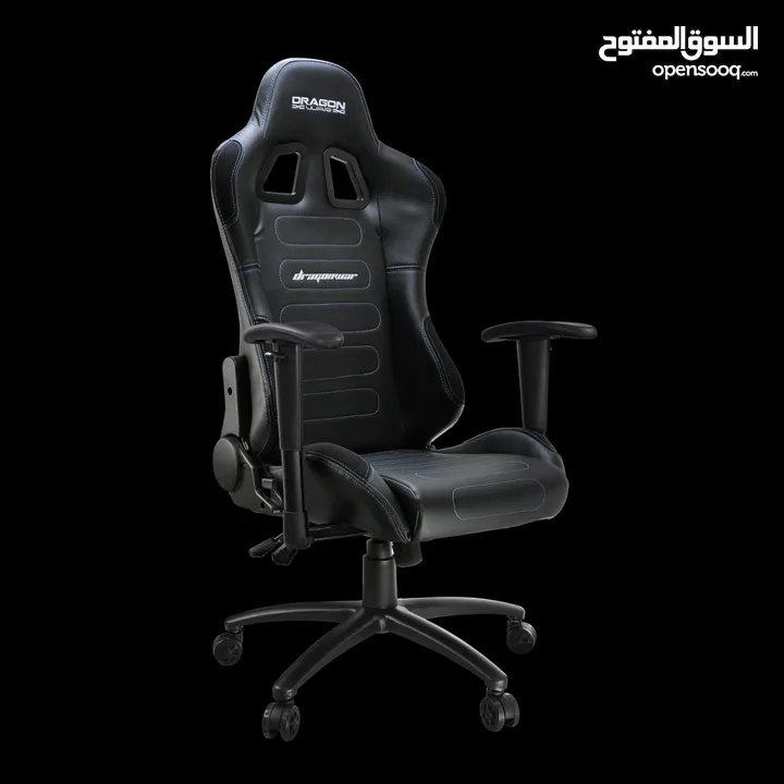 كرسي جيمنغ مريح لساعات اللعب الطويلة لون اسود  Dragon War Gaming Chair GC-003 السعر شامل التوصيل