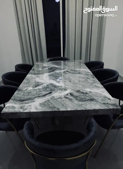 Marble dining table 8 peopls