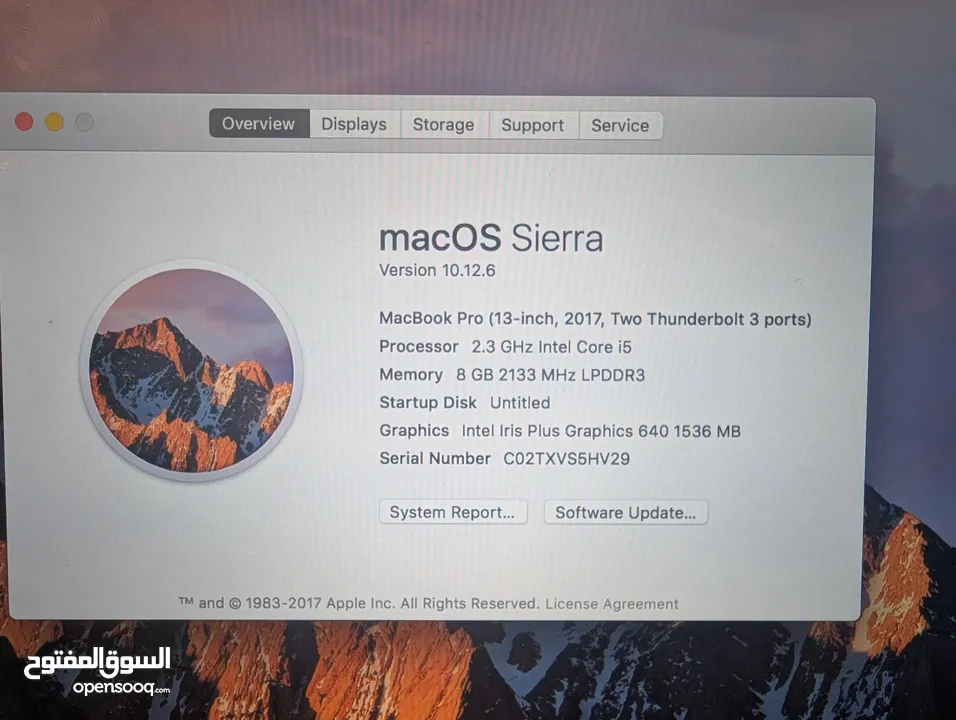 MacBook pro 2017 core i5 13inch