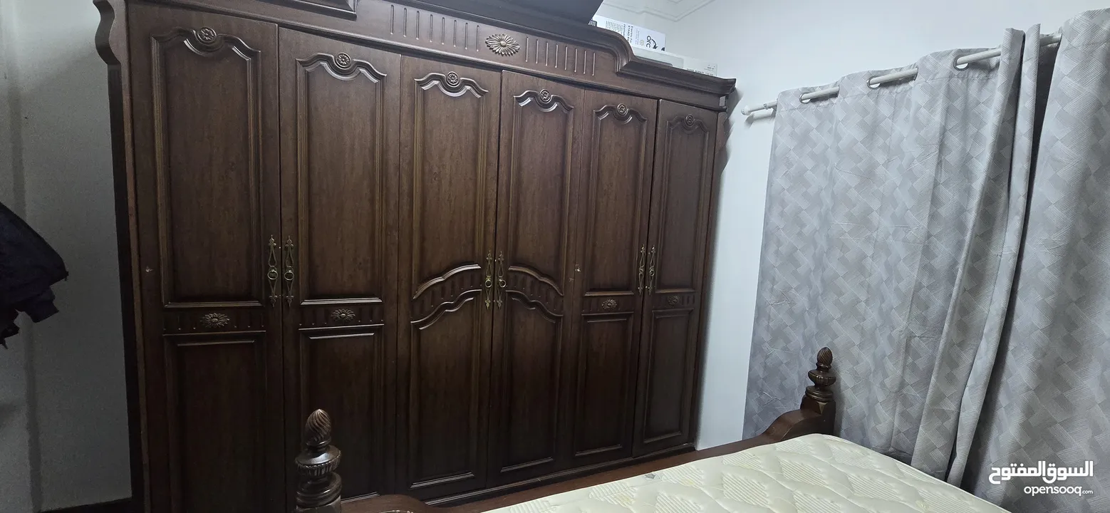 Bedroom Bad with mattress 200*200 , Dressing Table, cupboard