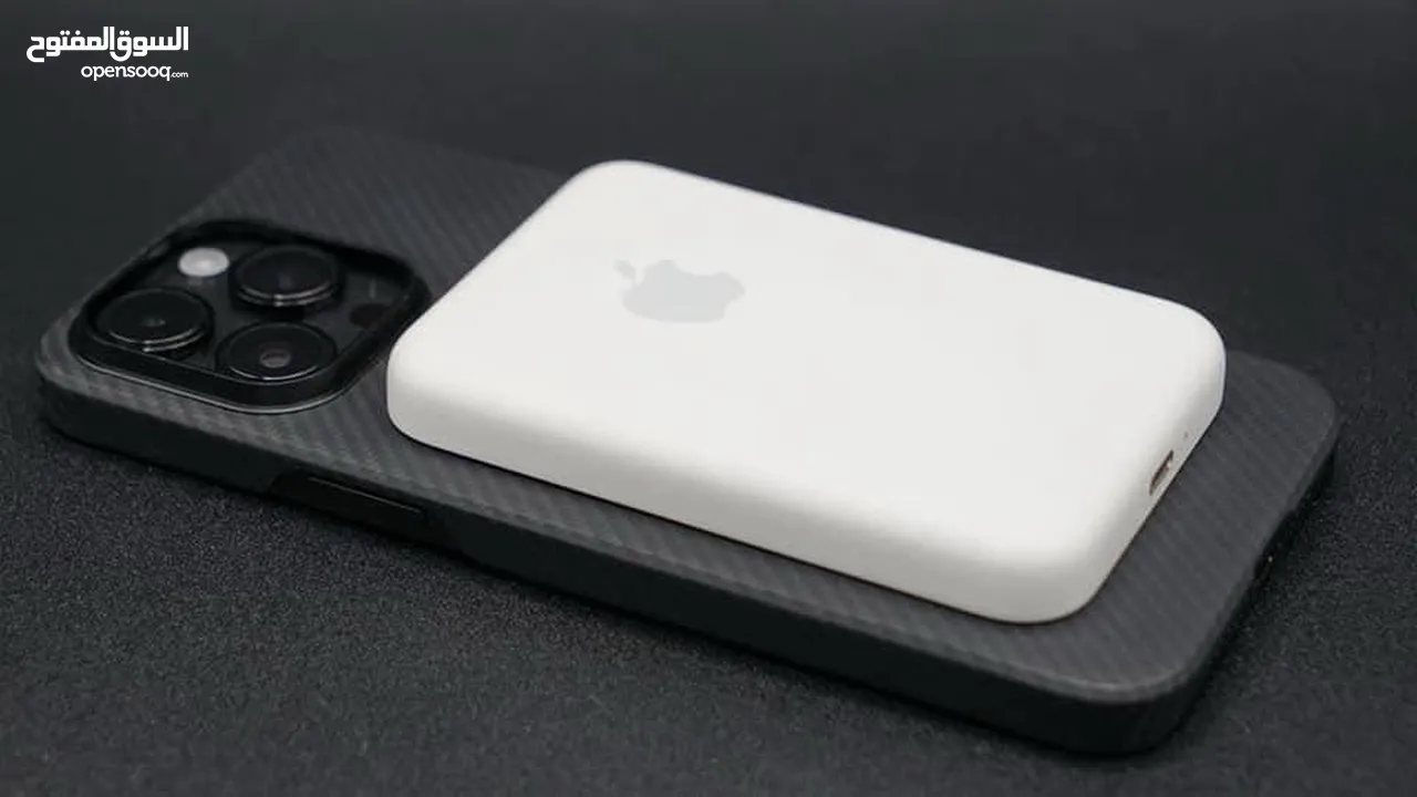 أقوى عرض على باور بانك MagSafe الأصلي!  مع لوغو آيفون  وشحن لاسلكي مضمون!5000mAh قوة وثب