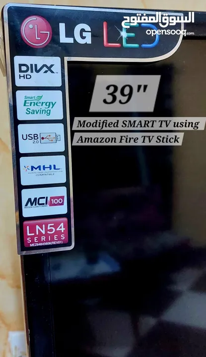 LG 39" SMART TV & Stand using Amazon Fire TV Stick. Original packaging and owners manual available.