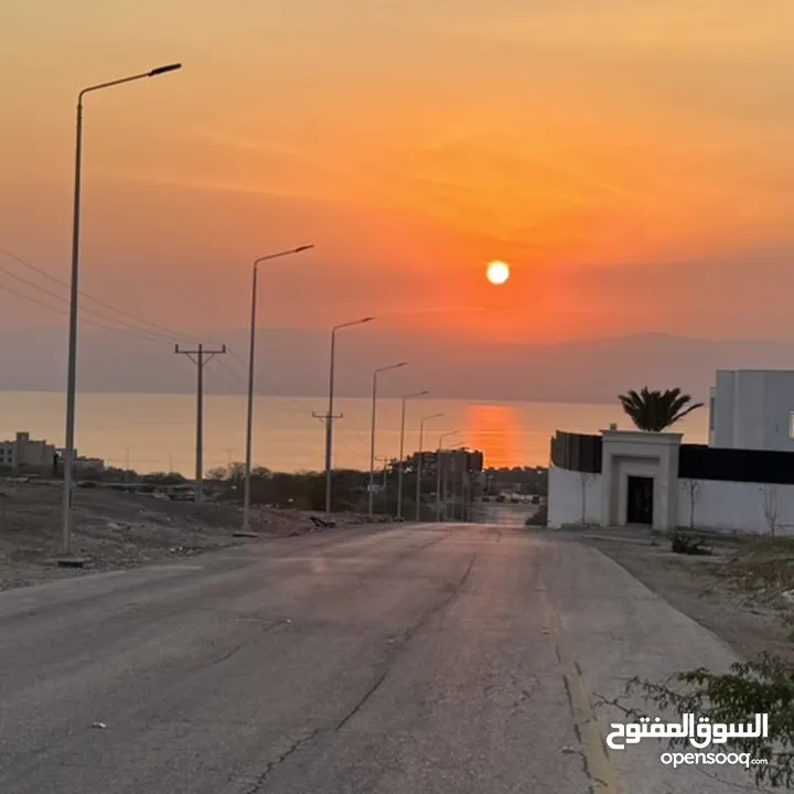 أرض مميزة مطلة على البحر الميت مباشرة