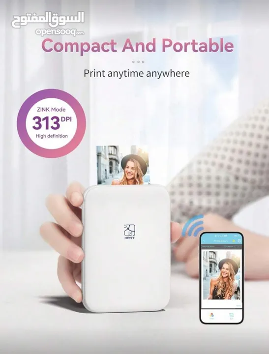 طابعة الصور الفورية MT53 + حزمة ورق (80 صورة لاصقة)