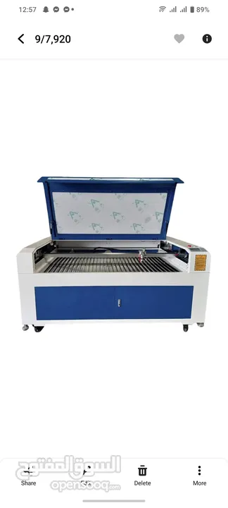 ماكينة ليزر سي ان سي للبيع بحالة الوكالة  laser machine cnc for sale 150w مساحة عمل 130*90 work spac