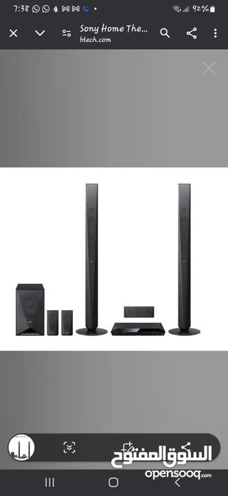 حاله جيده جدا ممتازه . . . . home theater system sony DAV-DZ650 2 سماعه كبار و 4 صغيرين . . .