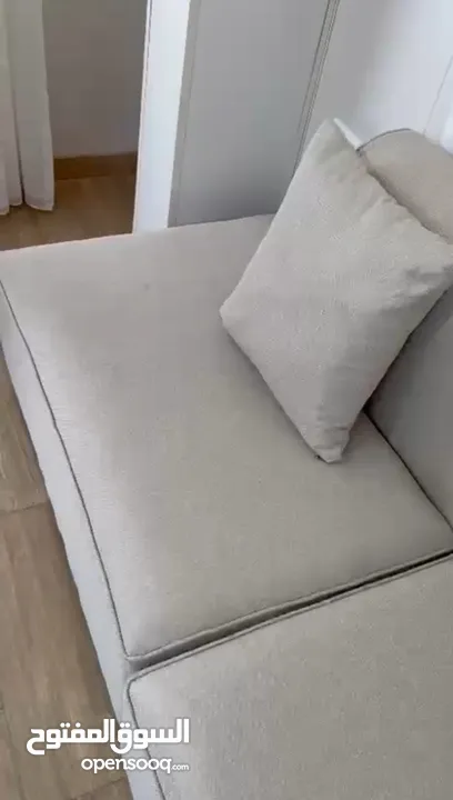 كورنر بيج جديد مع كوشنز/ قابل للمعاينة ، تفصيل جديد/ خشب ثقيل/ قماش كواليتي عاليه/سعر قابل للمفاوضه