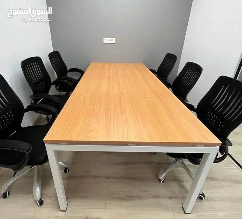 ترابيزة اجتماعات (خشب زجاج مودرن كلاسيك اثاث مكتبي) -meeting table