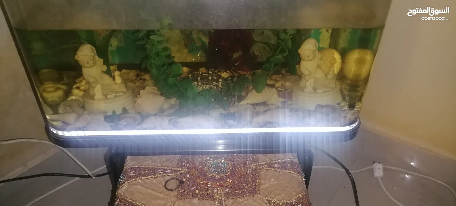 كنب وحوض سمك