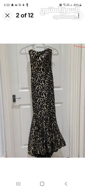 Nataliya Couture Special Occasion Maxi Dress Size 38 Eur 10 Uk