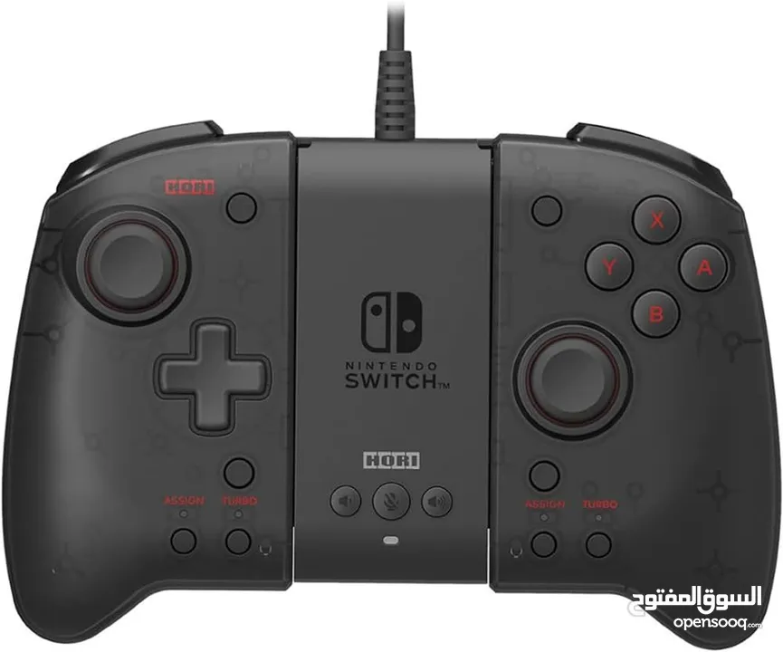 وحدة تحكم لنينتندو سويتش برو نوع هوري HORIوالاهتزاز المزدوج،أسود Nintendo Switch Pro joystick