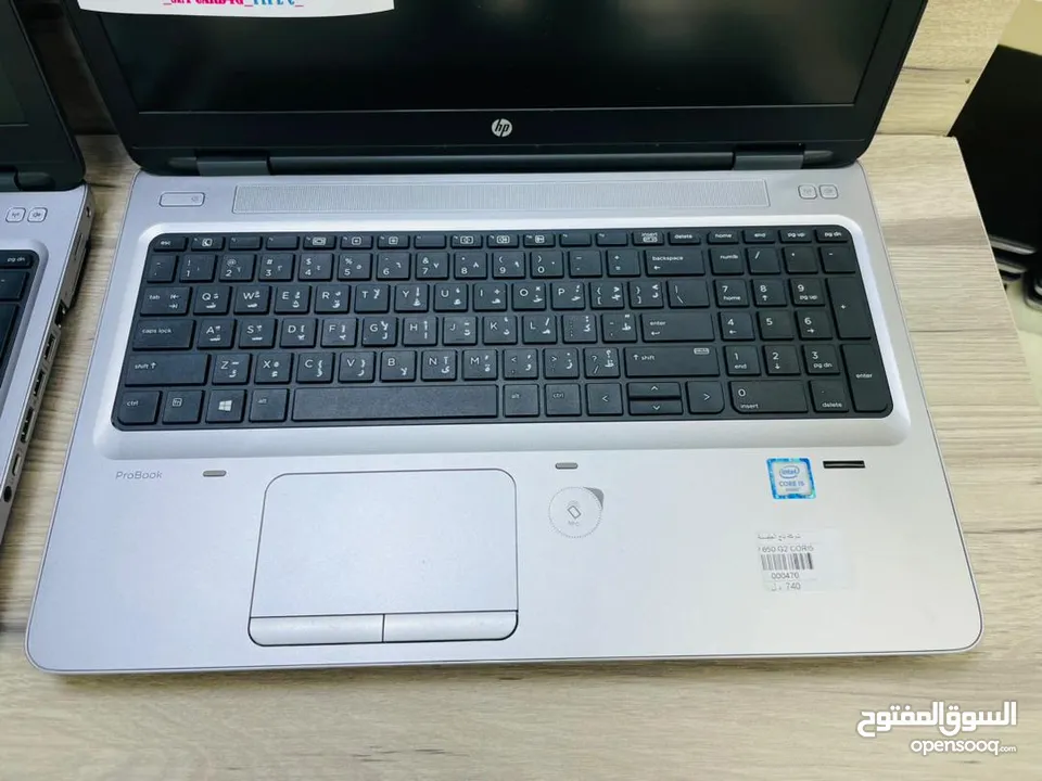 HP 650 G2 CORI5الجيل السادس RAM 8 GIGA DDR4 SSD 256 GIGA كيبورد مضئ وبصمة بسعر تخفيض