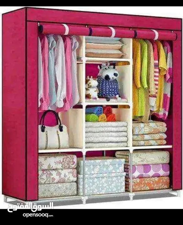 خزانة القماش مثالية لتخزين الملابس أو أشياء أخرى هذا خيار رائع لغرفة الطفل أو غرفه نوم