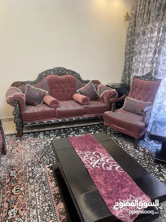 طقم كنب خشب زان