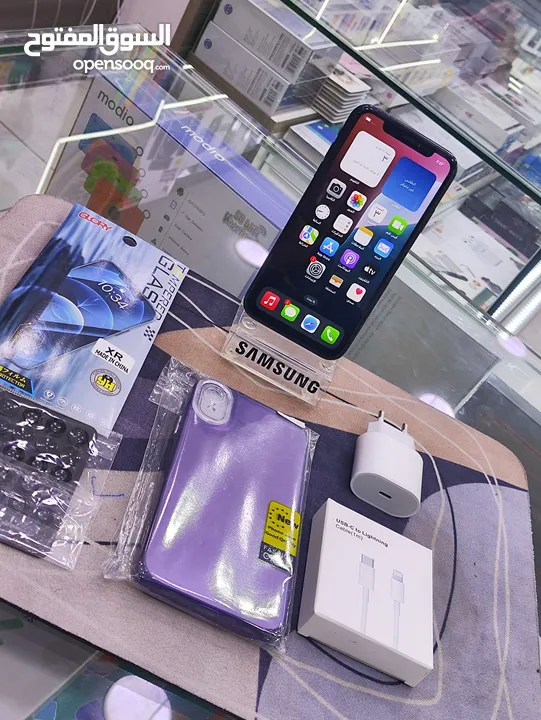 حبه انضيفه IPHONE XR مغير فقط شاشة اصلية شغال فيس ايدي جيجا 64 بطارية 78 متوفر توصيل + بكج هدية