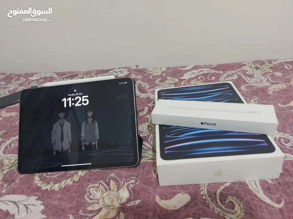 آيباد برو m2 2022 Ipad pro 11in مستعمل استعمال لا يذكر استعمال خفيف جدا حدا جدا